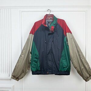 VTG Members Only Color Block  Windbreaker Jacket Size 2XL Tall Marine Ware
